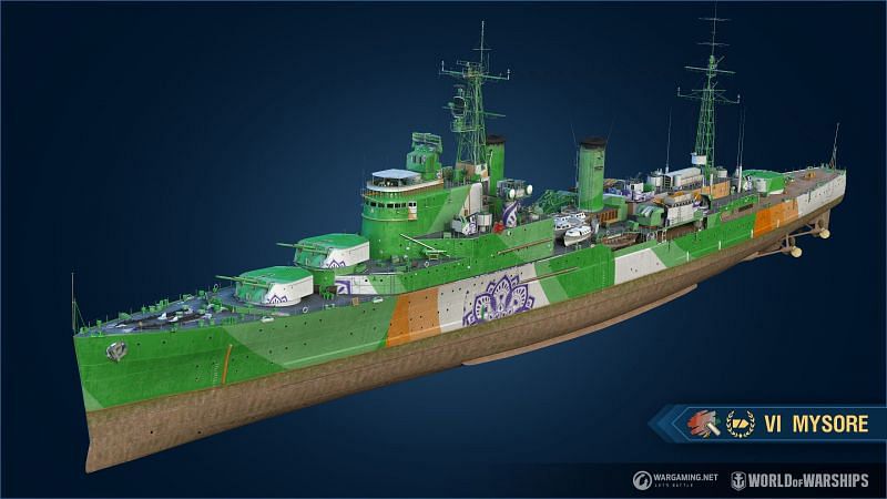 The inclusion of the INS Mysore in World of Warships is an attempt at attracting more Indian players (Image via World of Warships)