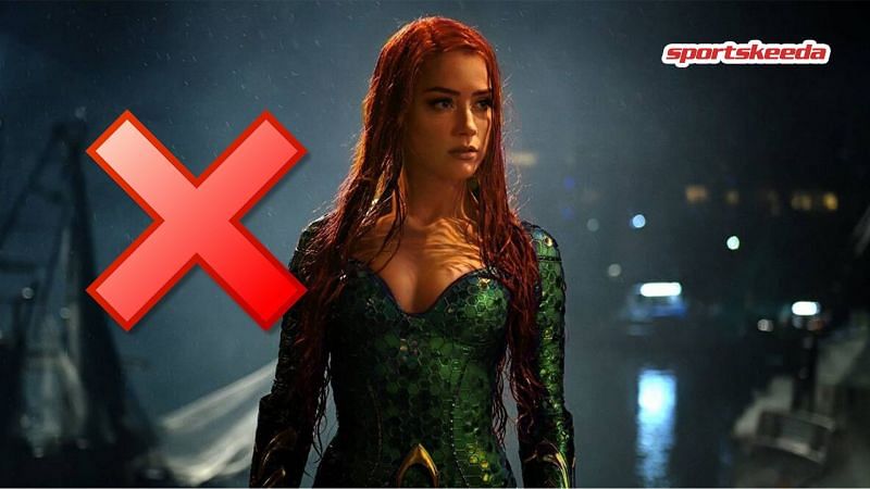 Amber Heard&#039;s role in Aquaman 2 was under question as netizens called for her removal. Image via Sportskeeda