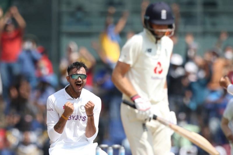 Root fell to Indian Test debutant Axar Patel in both innings
