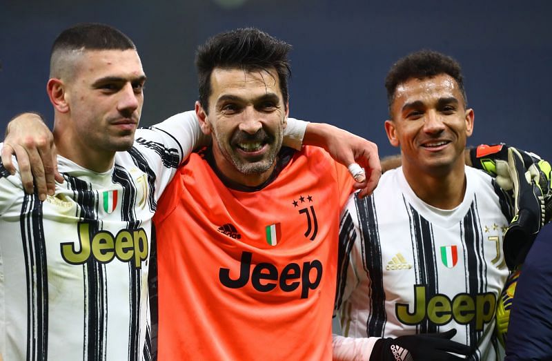 Merih Demiral, Gianluigi Buffon and Danilo 