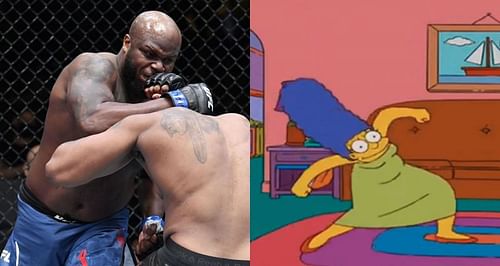 Derrick Lewis (Left) and D-Flow 's meme (Right)