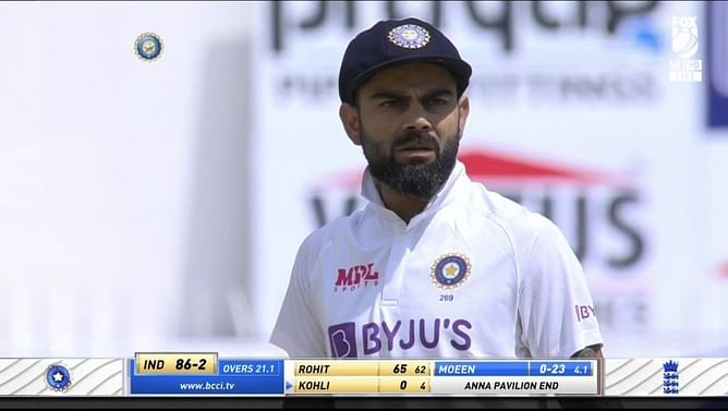 Virat Kohli confused after getting bowled; Twitterati in splits