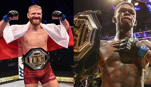 Jan Blachowicz (left); Israel Adesanya (right)