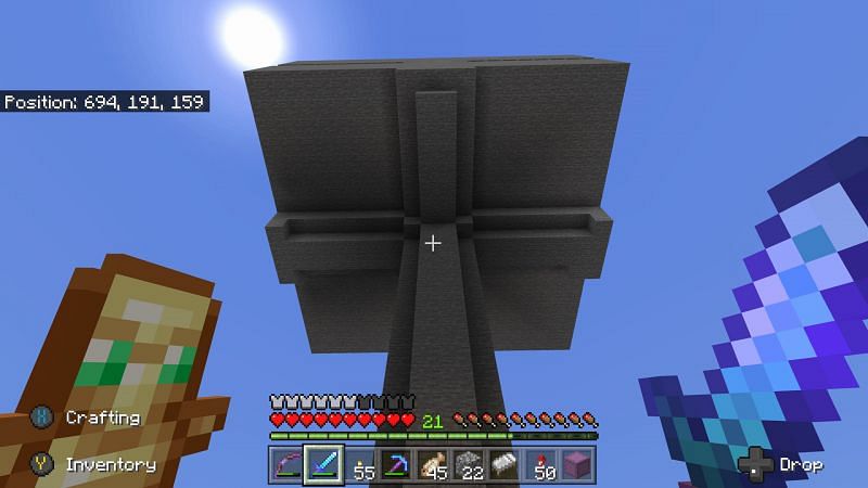 An example of a mob farm on console (Image via Minecraft)