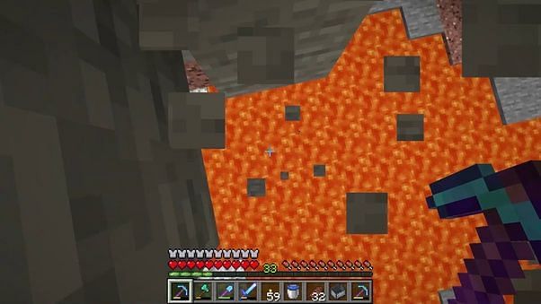 Digging straight down is never a wise idea in Minecraft.