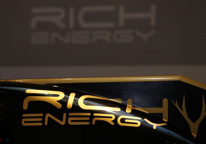 Rich Energy formerly sponsored Haas F1 Team. Photo by Bryn Lennon/Getty Images