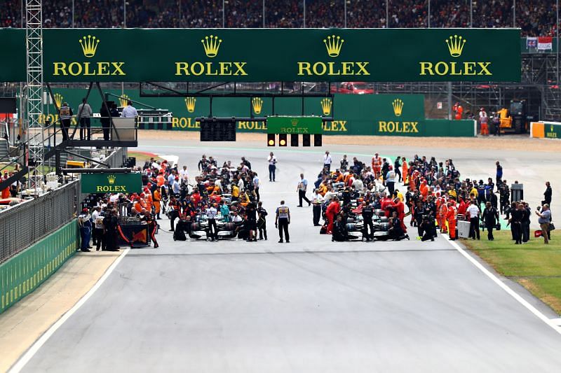 Mercedes locking out the front row of the grid at the British Grand Prix