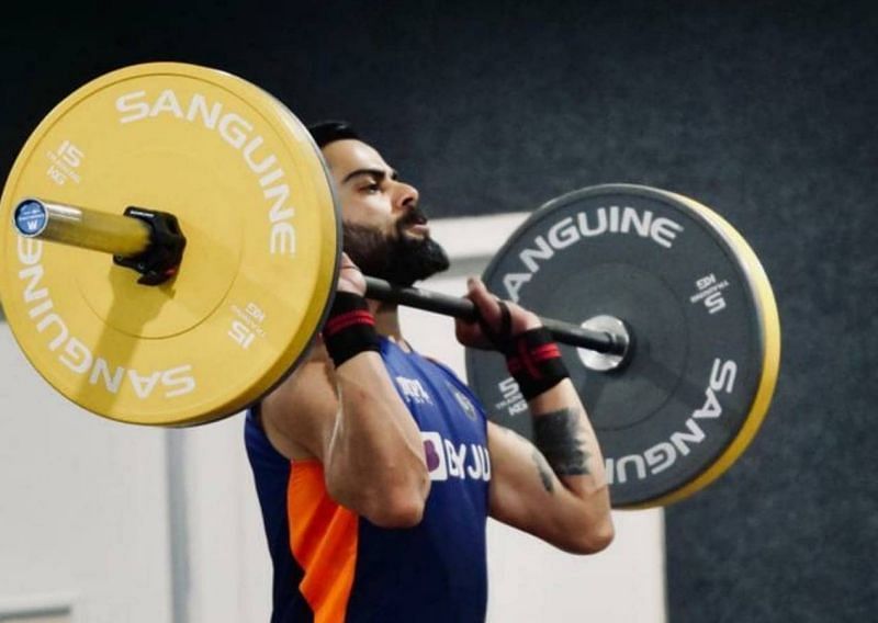 Virat Kohli working out. Pic: Virat Kohli/ Twitter