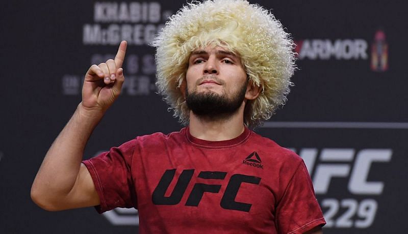 Khabib Nurmagomedov wearing his Papakha