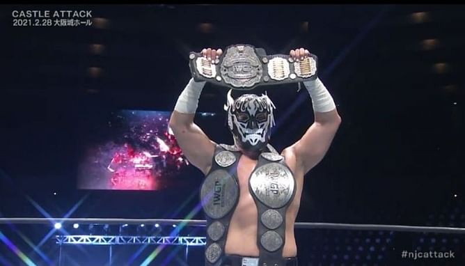 El Desperado wins the vacant IWGP Jr. Heavyweight Championship and becomes a double champion