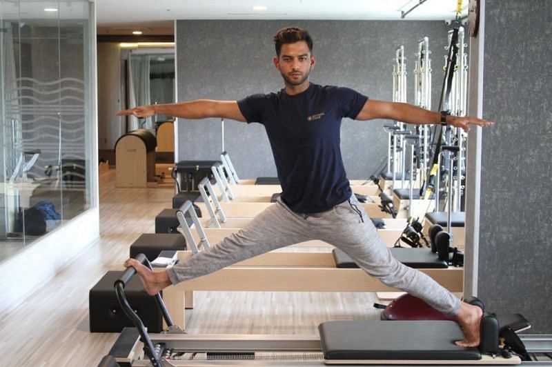 Unmukt Chand during a gym session [Credits: Unmukt Chand Twitter]