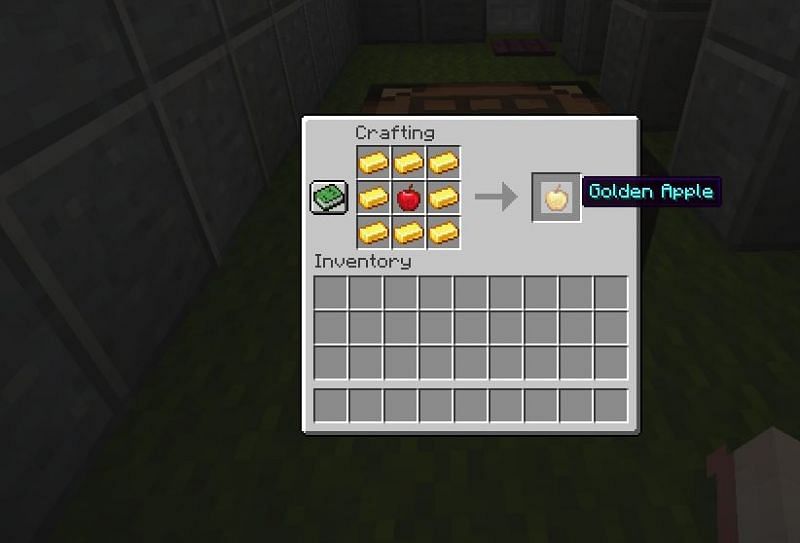 Golden apple which can be used to get certain status effects (Image via Minecraft)