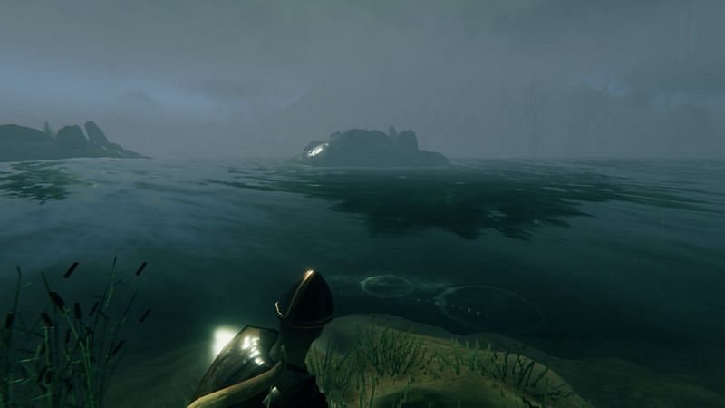 Krakens are so large that it will look similar to an island that moves on its own (Image via Valheim Game)