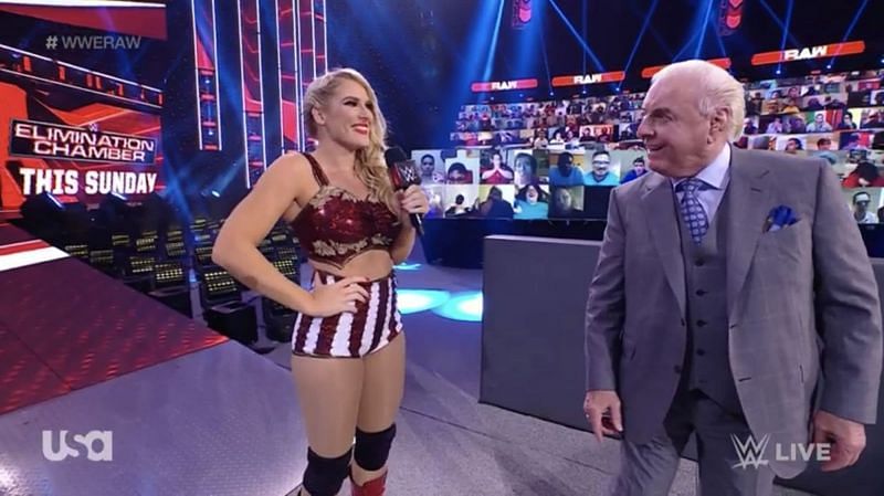Lacey Evans and Ric Flair on WWE RAW