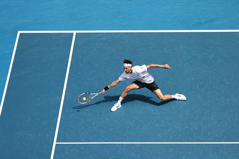 Dominic Thiem in action