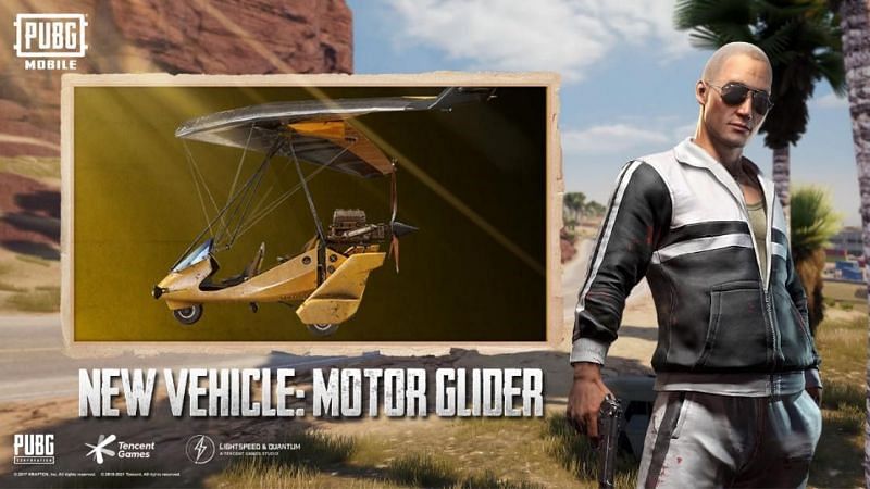 The Motor Glider is a two-person vehicle that was recently added to PUBG Mobile (Image via PUBG Mobile)