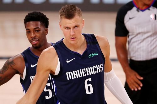 Kristaps Porzingis #6 of the Dallas Mavericks could see movement ahead of the NBA Trade Deadline