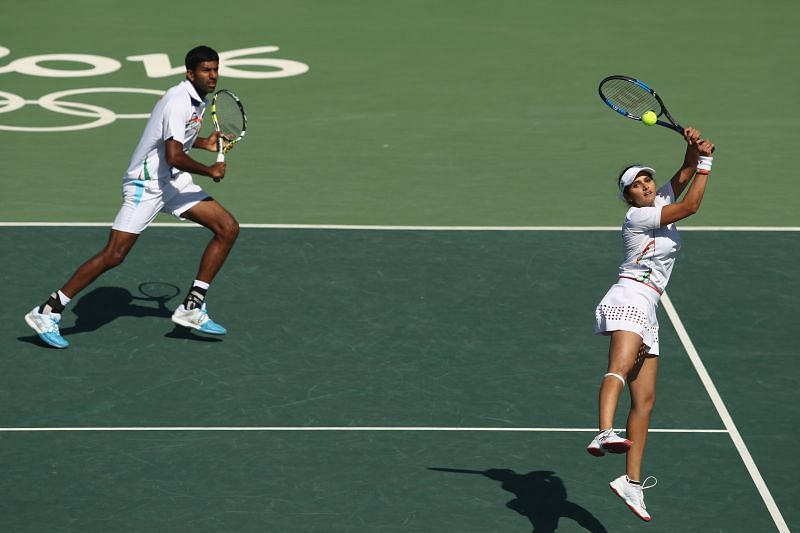 Rohan Bopanna and Sania Mirza during Rio Olympics