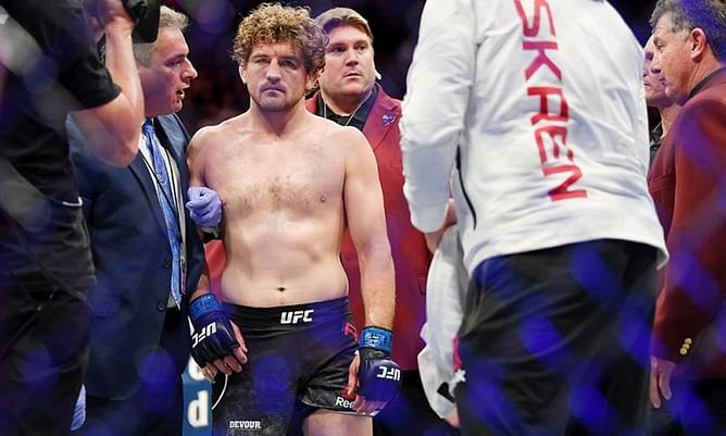 Ben Askren reacts to Frankie Edgar getting KO'ed with a flying knee just like he did