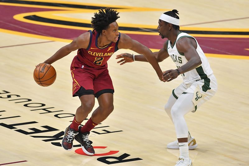 Cleveland Cavaliers&#039; Collin Sexton dribbling