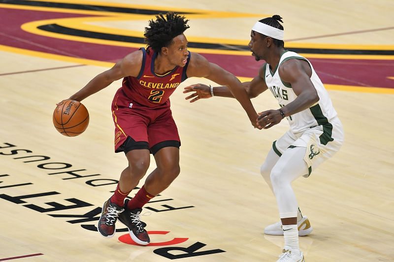 Cleveland Cavaliers' Collin Sexton dribbling