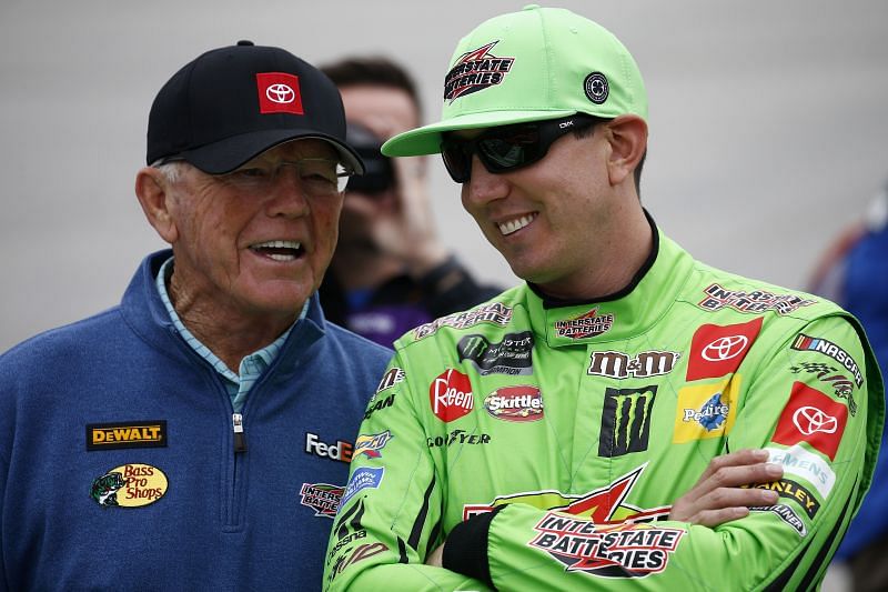 NASCAR team owner Joe Gibbs and Kyle Busch.