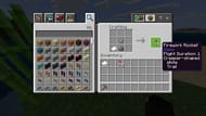 Crafting a firework rocket in Minecraft