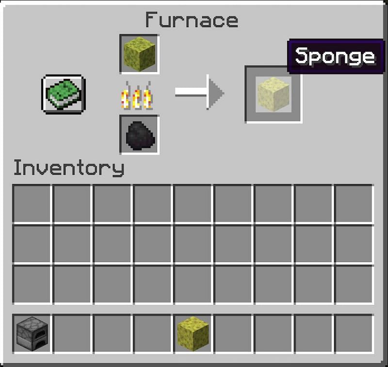 how to dry sponge minecraft 2