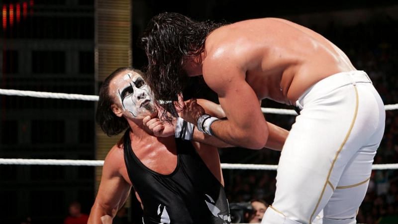 Sting and Seth Rollins at Night of Champions 2015