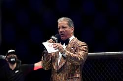 How many years has Bruce Buffer been with the UFC and how old is he?