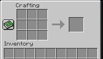 Crafting table UI in Minecraft