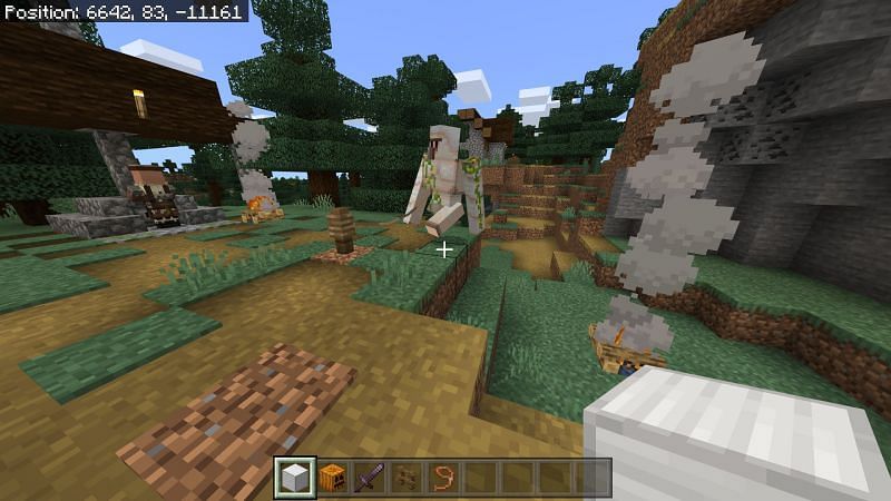 Taming an Iron Golem in Minecraft