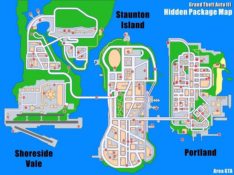 gta vice city hidden package maps