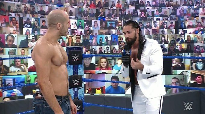 Cesaro and Seth Rollins
