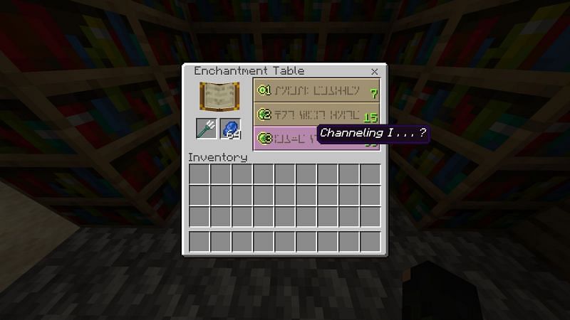 Channeling enchantment (Image via Minecraft)