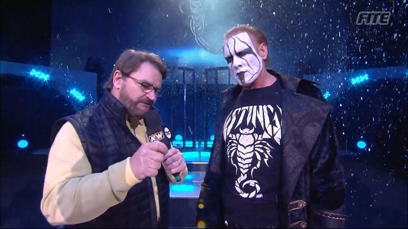 Tony Khan and Sting in an interview segment on Dynamite