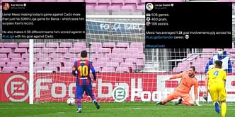 Twitter reacts as Barcelona drop further points to Cadiz in 1-1 draw on landmark day for Lionel Messi