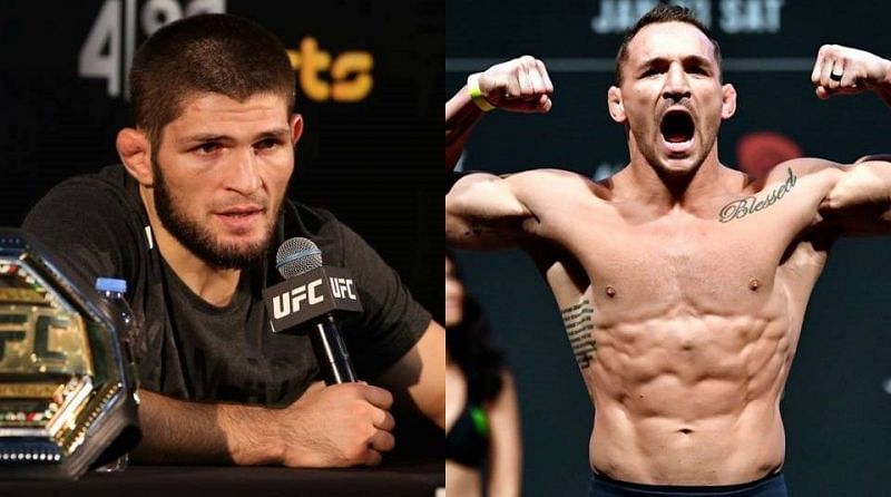 Khabib Nurmagomedov (left); Michael Chandler (right)