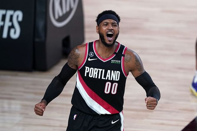 Philadelphia 76ers 114-118 Portland Trail Blazers: Twitter erupts as vintage Carmelo Anthony scores 17 points in the fourth quarter
