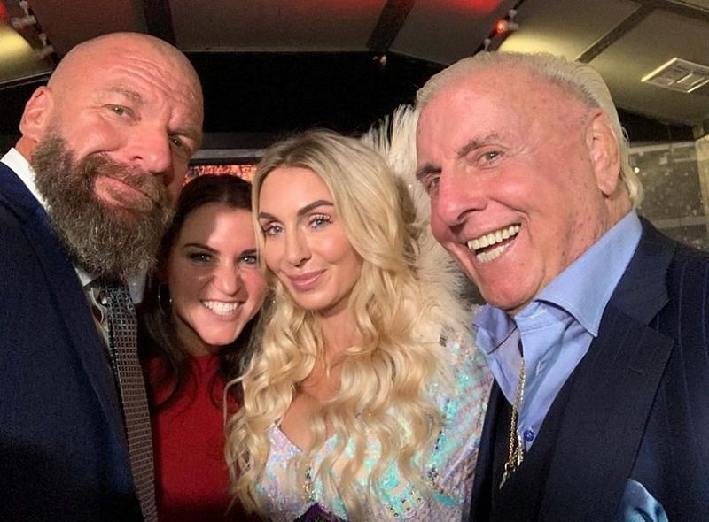 Triple H, Stephanie McMahon, Charlotte Flair, and Ric Flair