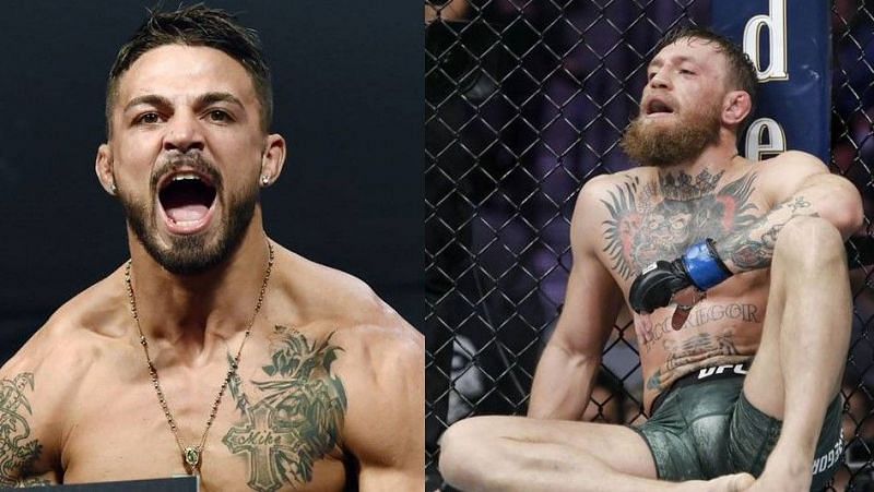 Mike Perry (left); Conor McGregor (right)