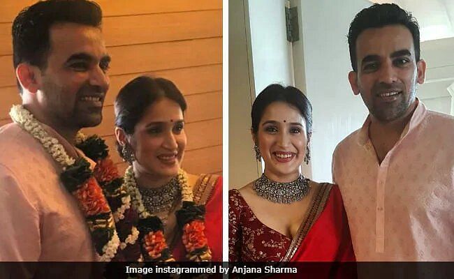 Zaheer Khan and his wife