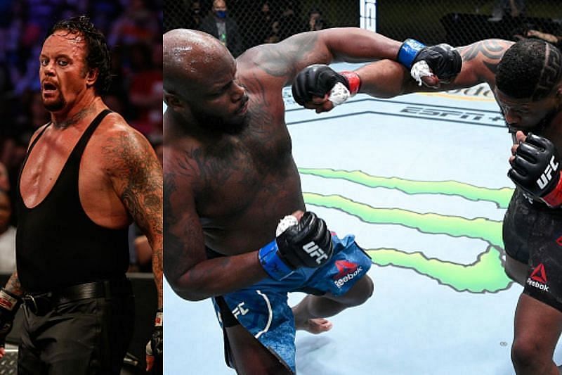 The Undertaker (left) and Derrick Lewis (right)