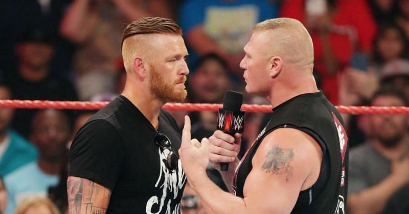 Heath Slater and Brock Lesnar.