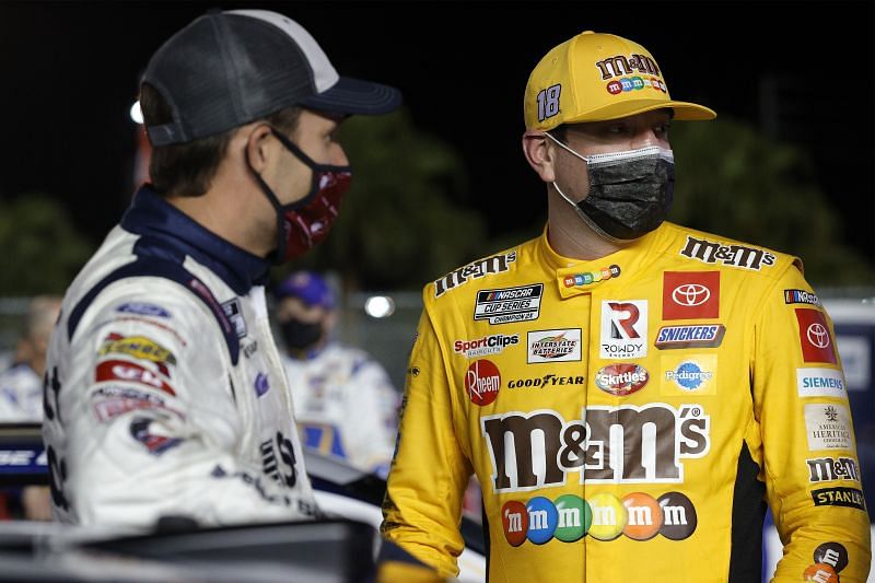 Kyle Busch prior to the Bluegreen Vacations Duel #2 at Daytona.