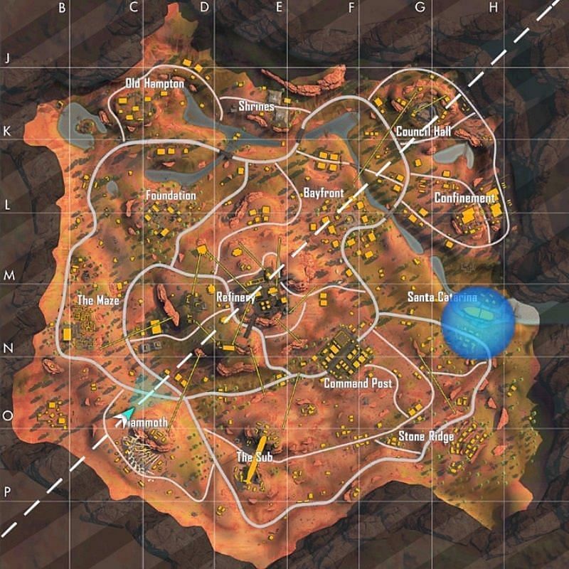 Kalahari map in Free Fire