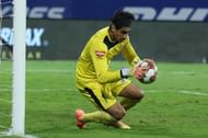 Gurpreet Singh Sandhu's performance improved drastically as the game progressed. Courtesy: ISL