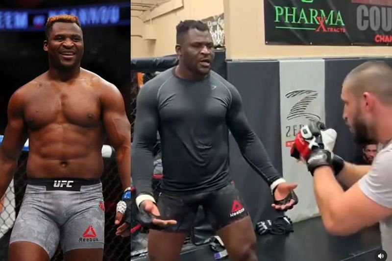 UFC heavyweight Francis Ngannou. (Training image credit: Ngannou&#039;s Instagram account @francisngannou)