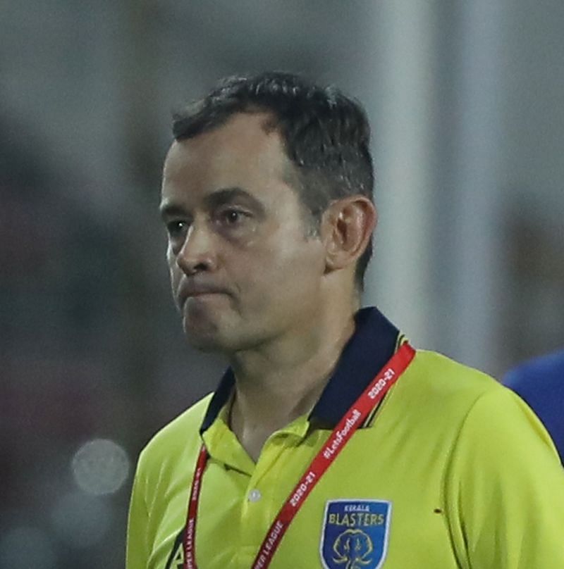 Kerala Blasters coach Kibu Vicuna wasn&#039;t impressed with his side&#039;s outing against Hyderabad FC (Image Courtesy: ISL Media)