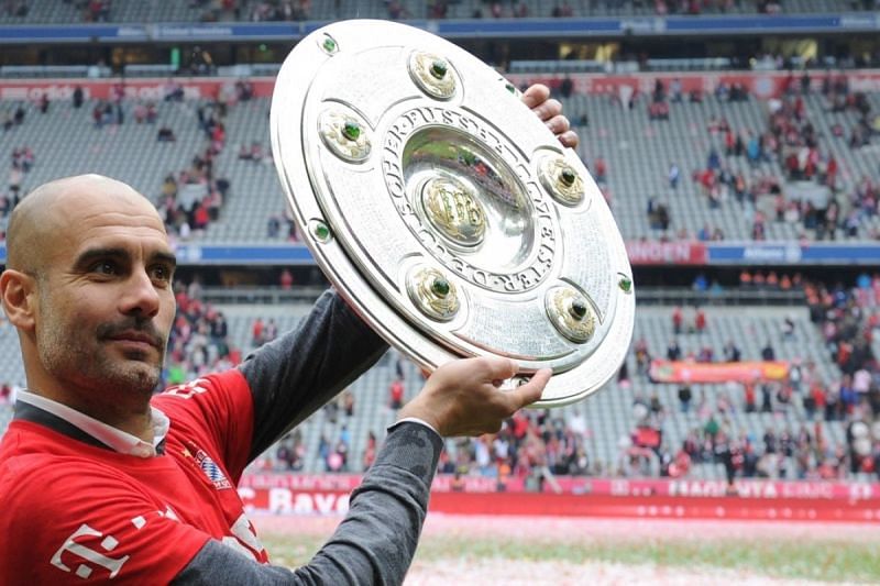 Pep Guardiola guided Bayern Munich to three Bundesliga titles